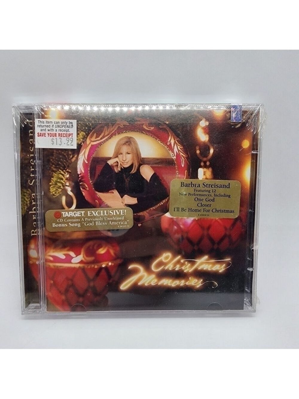 NOS unopened Vintage Barbra Streisand Christmas Memories 12 track CD